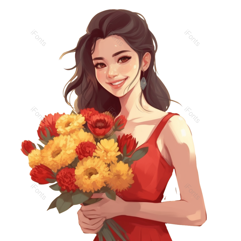 美女图片,520元素,夏天PNG,玫瑰花免抠素材